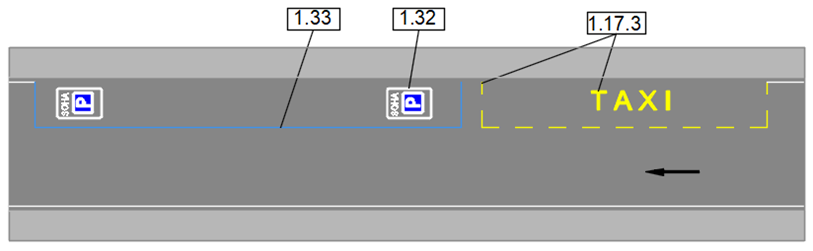 Схема розмітки 1.17.3, 1.32, 1.33