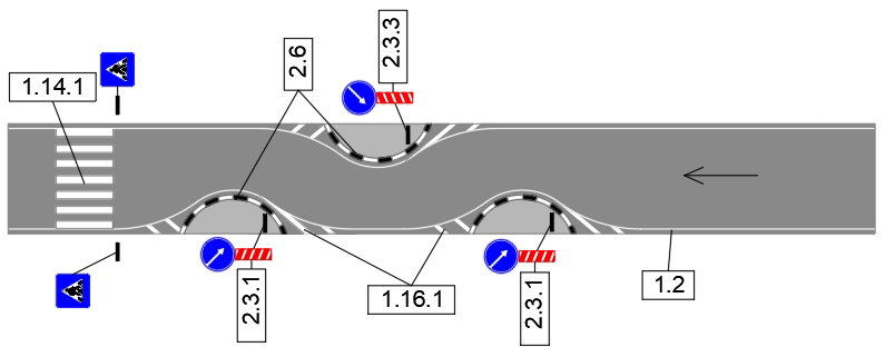 Схема розмітки 1.2, 1.14.1, 1.16.1, 2.3.1, 2.3.3, 2.6