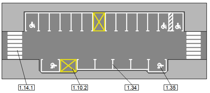 Схема розмітки 1.10.2, 1.14.1, 1.34, 1.35