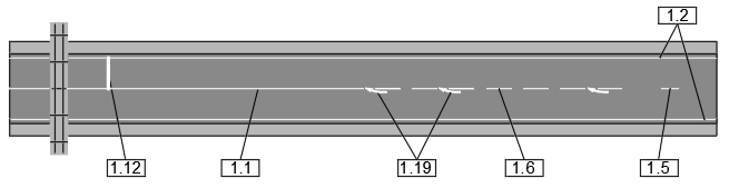Схема розмітки 1.1, 1.2, 1.5, 1.6, 1.12, 1.19